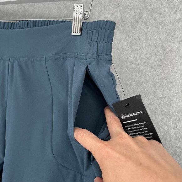 Backcountry Womens On the Go Light Pants Size L Orion Blue Tech Ankle Hike NEW - Picture 4 of 13